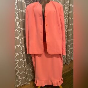 Salmon Pink Le Suit 2 piece Dress Suit